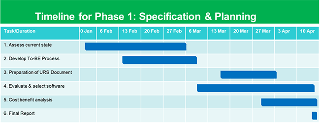 BPM project timeline