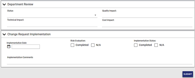 change request form pm review approval