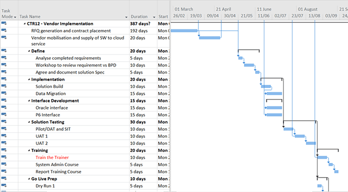 detailed bpm project plan